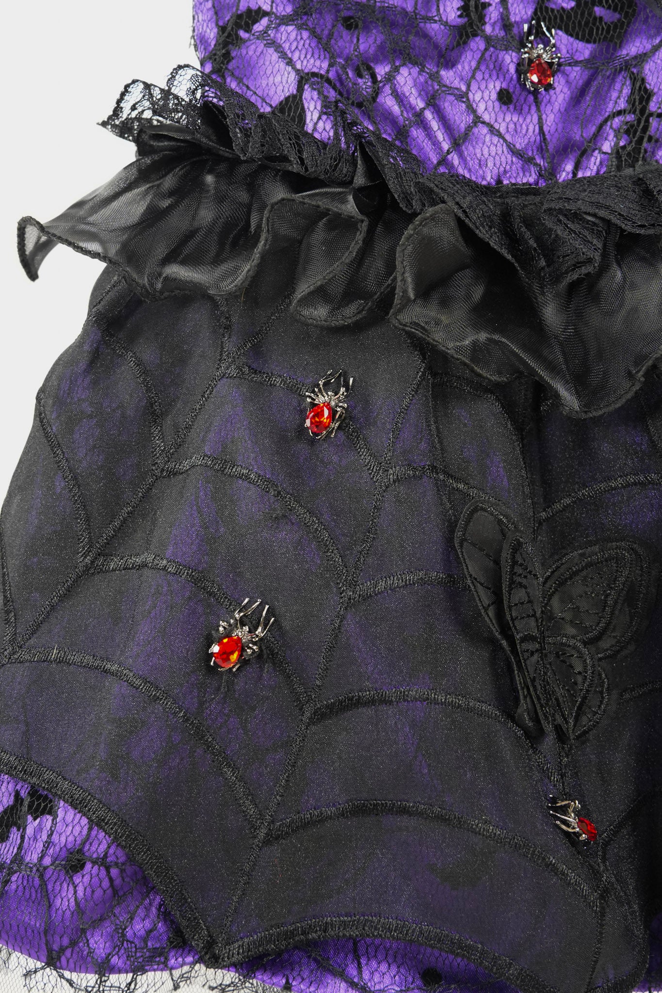 Witch outfit for pets with spider charms