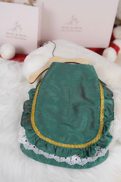 Emerald Grace pet dress for Christmas