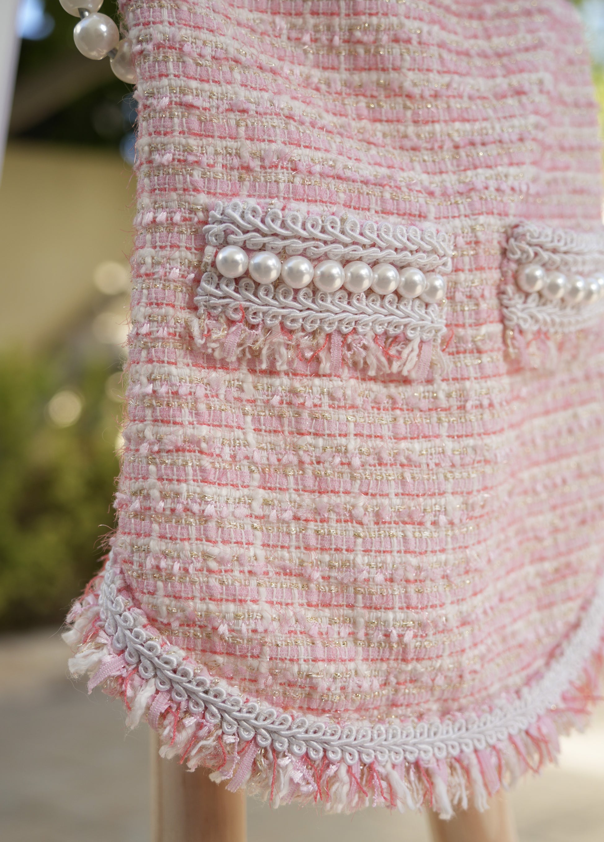 Mademoiselle Elegance pink pet dress for stylish outings